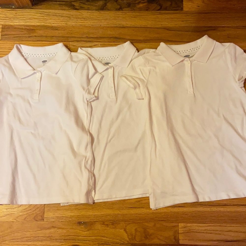 3 Pack White Girl’s Uniform Shirts